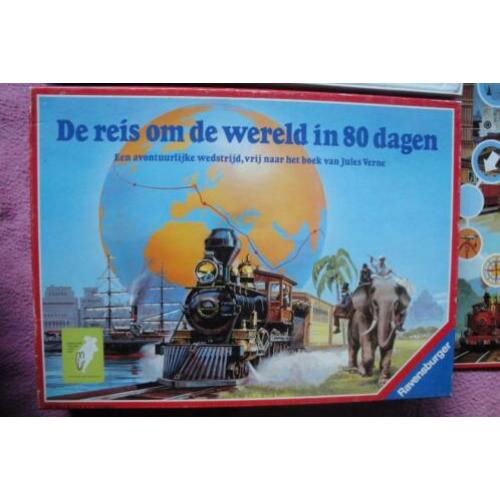 BORDSPEL DE REIS OM DE WERELD IN 80 DAGEN Voor 2tot6sp. 3.9