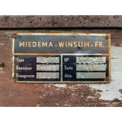2x Miedema B030 landbouw wagen