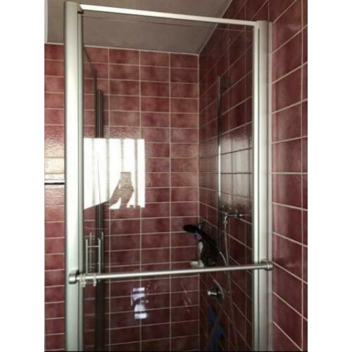 Kermi Rialto wand inloop douche zilver hoogglans 80x185