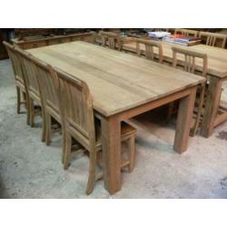 AANBIEDING: EET TAFELS nu 50% KORTING antiek oud teak tafel