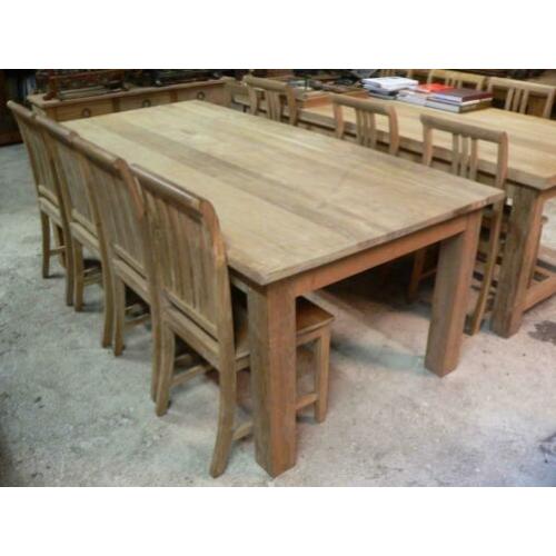 AANBIEDING: EET TAFELS nu 50% KORTING antiek oud teak tafel