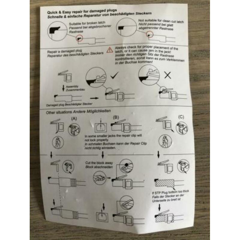 RJ45 repair clip (4 stuks)
