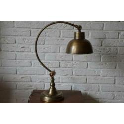 Zeer grote robuuste bronzen bureaulamp / tafellamp