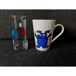 Keith Haring beker & glas (LU)