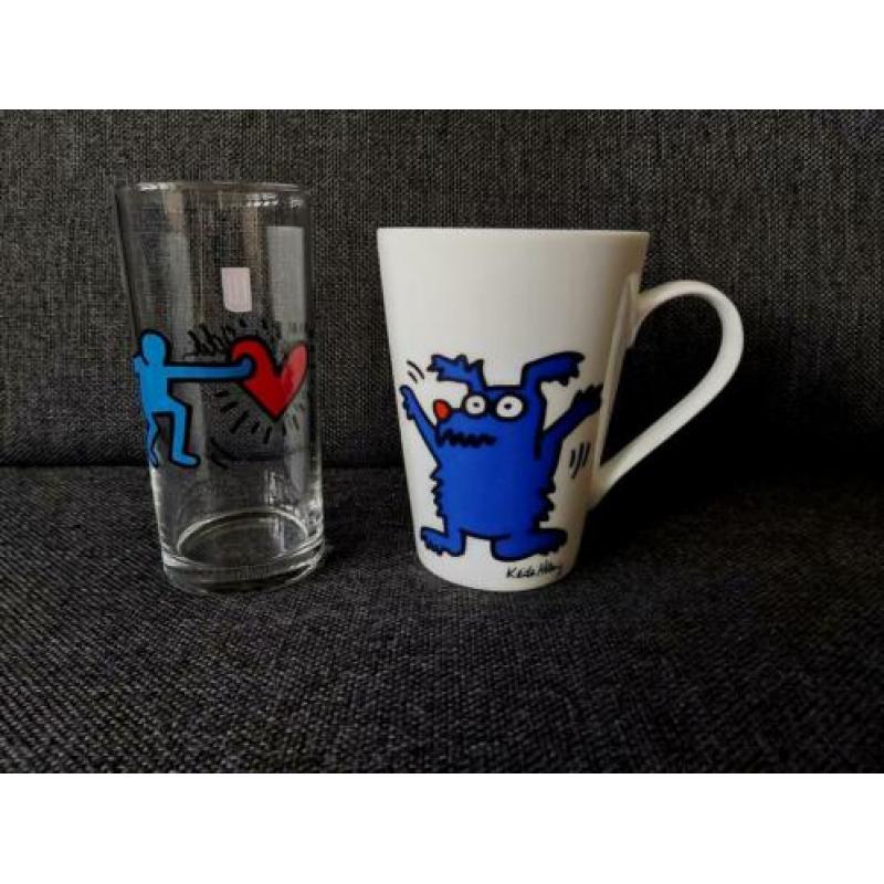 Keith Haring beker & glas (LU)