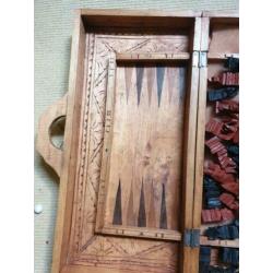 Houten schaakspel
