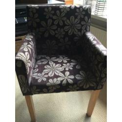 Stoel Fauteuil 2 Stuks Bruin Taupe Bloem