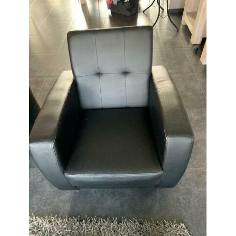 Zwarte stoel/ fauteuil