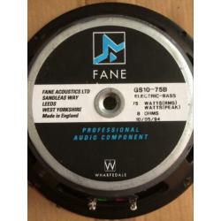 FANE basgitaarspeaker GS10-75B 75Watt RMS, 10 inch (25cm)