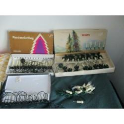 4x vintage kerstverlichting oa PHILIPS/ kerstboomlampjes