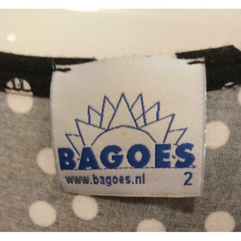 Zwart - wit polkadot jurkje Bagoes maat 2 KASTOPRUIMING
