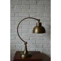 Zeer grote robuuste bronzen bureaulamp / tafellamp