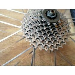 28 inch Giant wielset met platte spaken + banden