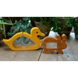 2 Vintage Spaarpotten (Eend en Haas)
