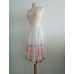 Monique Collignon Designer rok chiffon bloemen, mt. 36, New