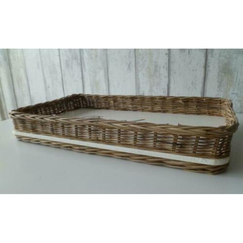 Dienblad Bonn Appetit rotan riet met houten bodem 2 maten