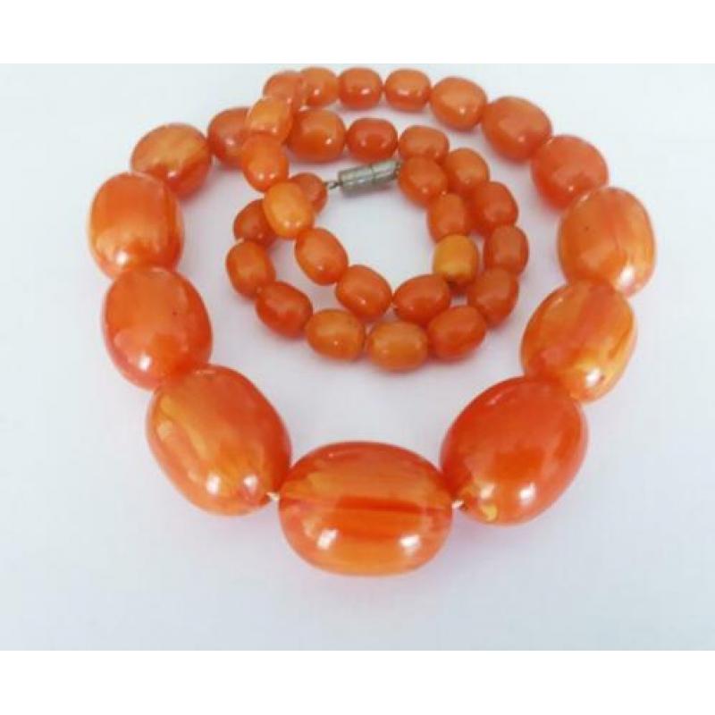 Oude Bakeliet ketting, ca. 1930 ,gewicht 90 gr