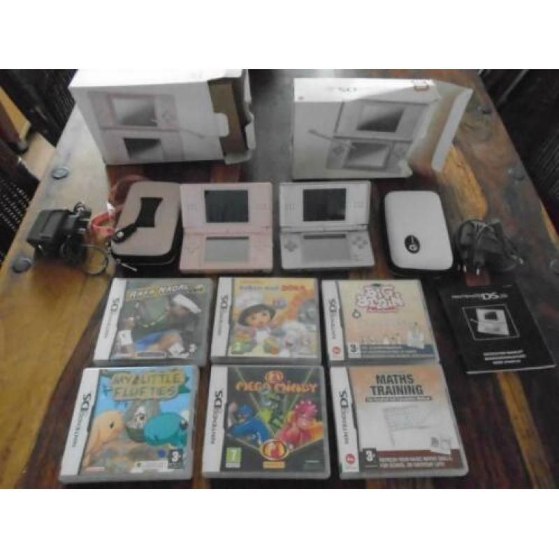 Nintendo ds lite + spellen