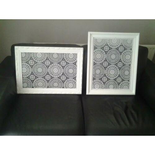 2 Brocante Raamhorren/Wandpanelen