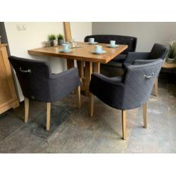Rivièra Maison waverly dining armchair grijs 3st.
