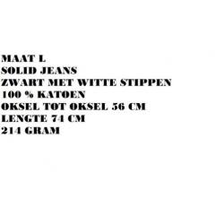Maat l - solid jeans - zwart katoenen blouse / shirt