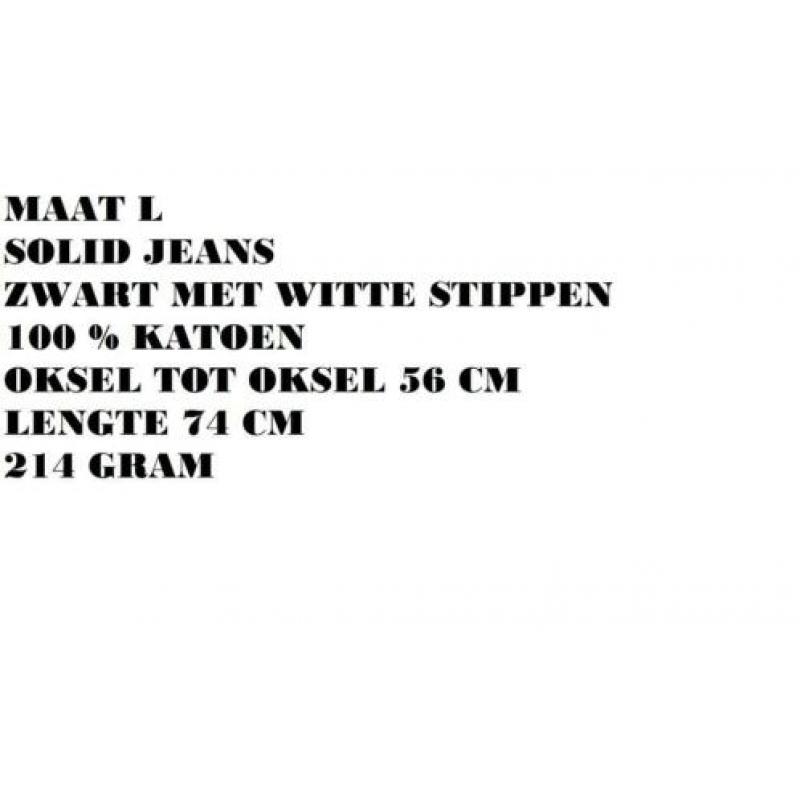 Maat l - solid jeans - zwart katoenen blouse / shirt