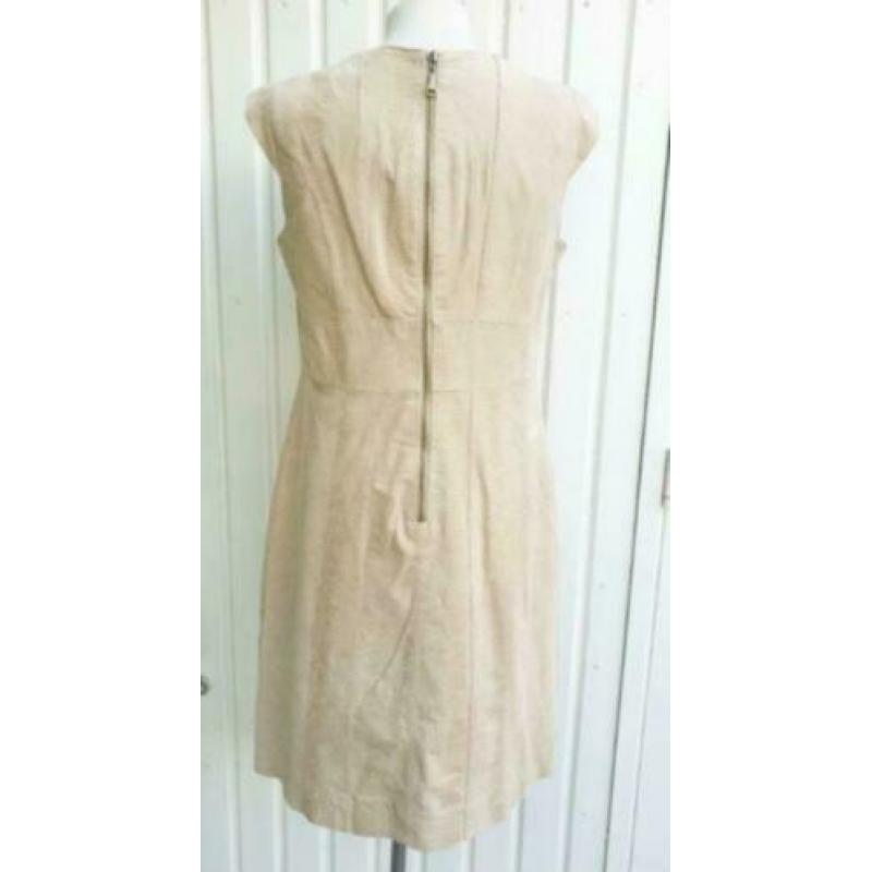 Steps suede jurk XL= 40 beige leren jurk als nieuw