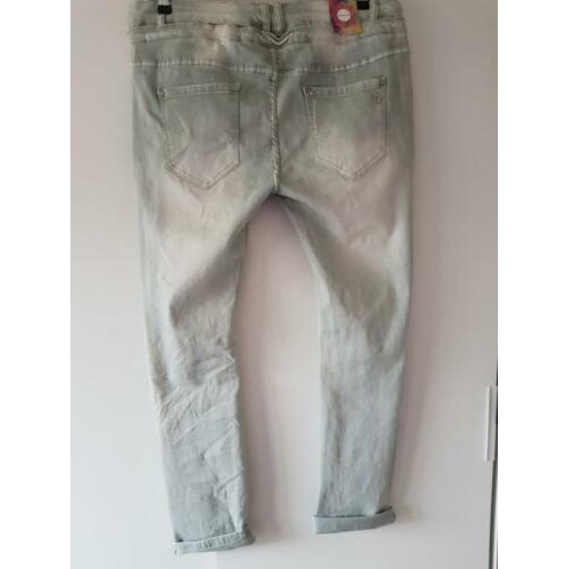 Baggy jeans licht grijs Maat 48