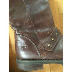 Donkerbruine leren Hush Puppies laarzen maat 37