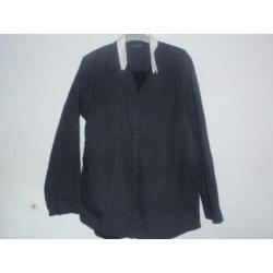 Maat l - solid jeans - zwart katoenen blouse / shirt