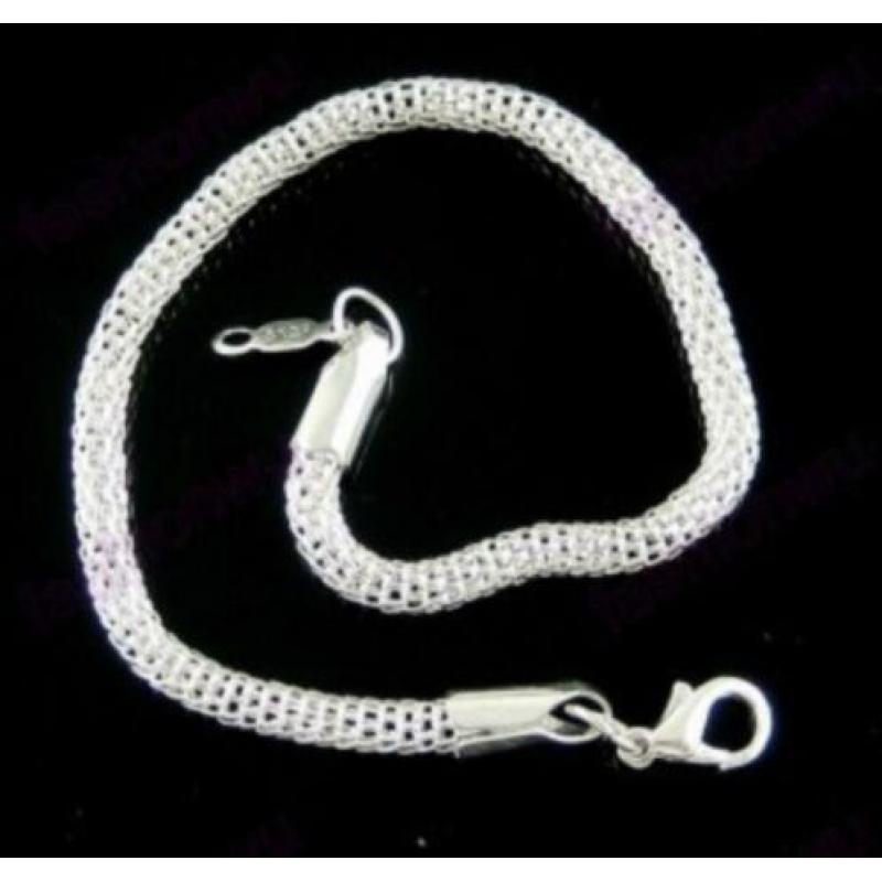 Slangencollier echt zilver 3,2 mm - 43 cm NIEUW ketting