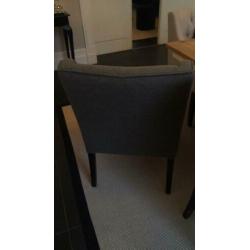 Rivièra Maison stijl eetkamerstoelen gecapitonneerd bruin x2