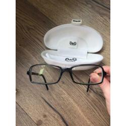 Bril d&g dolce & Gabbana zwart modern case origineel sterkte