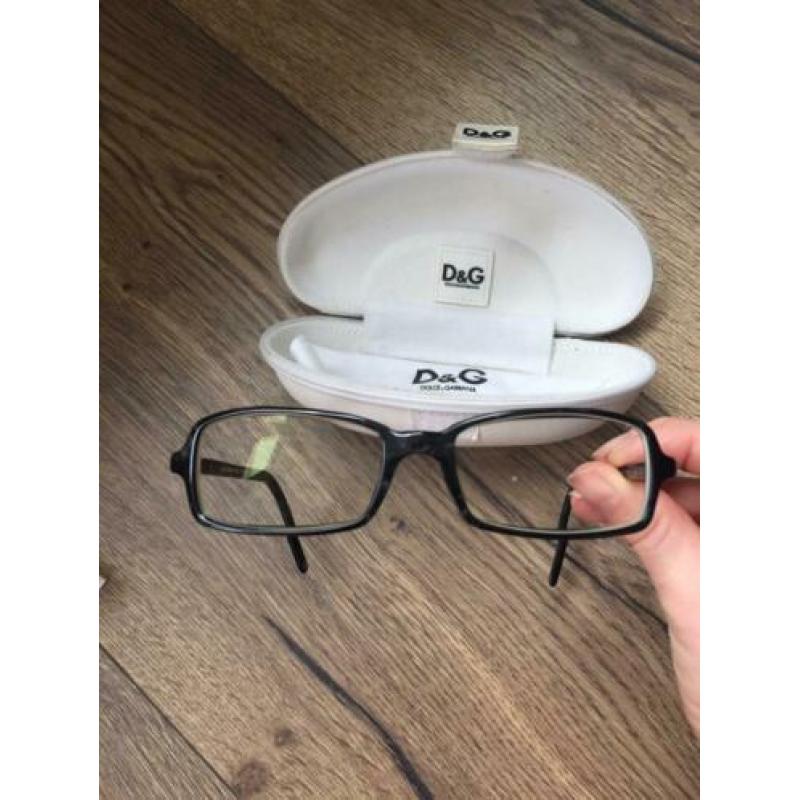 Bril d&g dolce & Gabbana zwart modern case origineel sterkte