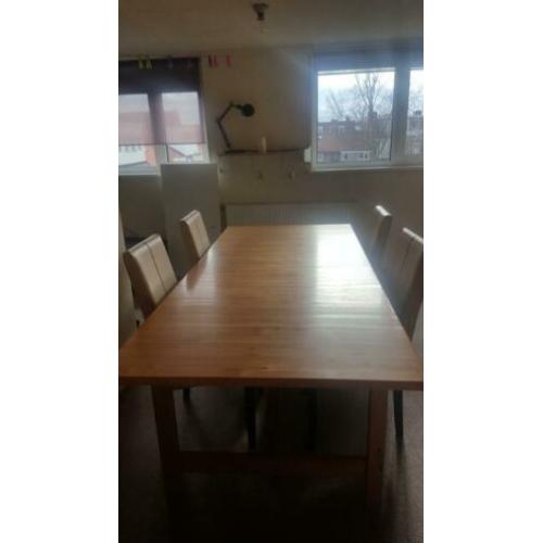 Massief houten eettafel - Uitschuifbaar