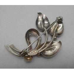 Zilveren vintage broche Denemarken Hermann Siersbol nr.2505