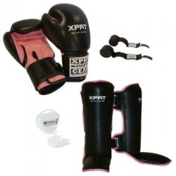 XPRT KICKBOKS SET bokshandschoenen bandage scheenbeschers