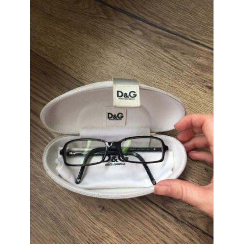 Bril d&g dolce & Gabbana zwart modern case origineel sterkte