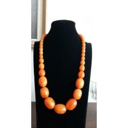 Oude Bakeliet ketting, ca. 1930 ,gewicht 90 gr