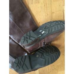 Donkerbruine leren Hush Puppies laarzen maat 37