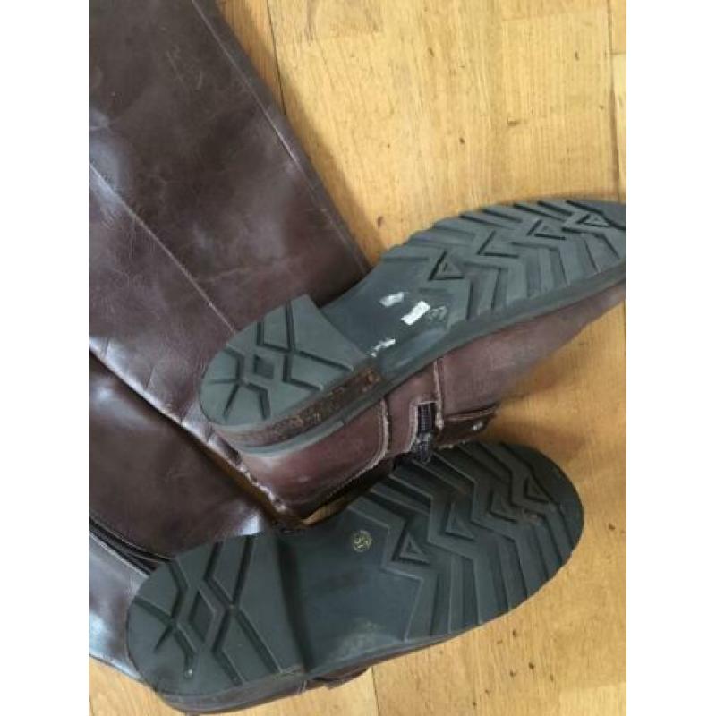 Donkerbruine leren Hush Puppies laarzen maat 37