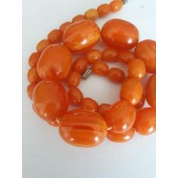 Oude Bakeliet ketting, ca. 1930 ,gewicht 90 gr