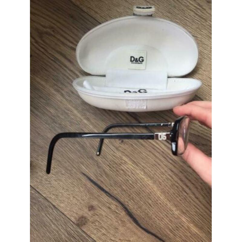 Bril d&g dolce & Gabbana zwart modern case origineel sterkte