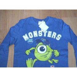 V&D NIEUW monsters university blauw shirt + opdruk MIKE 152