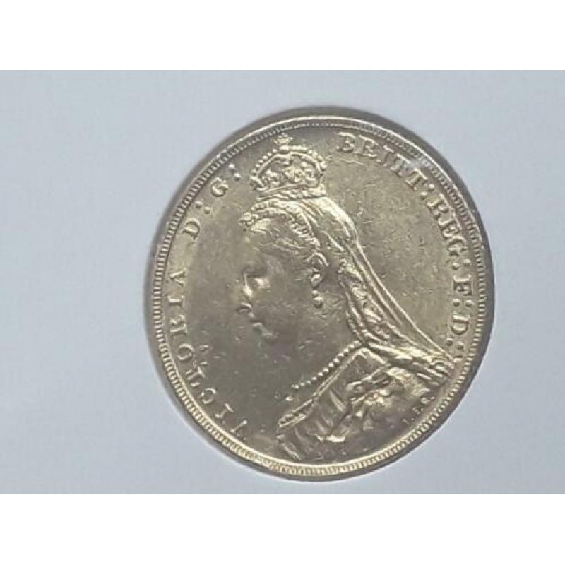 Sovereign goud victoria jubilee head 1890