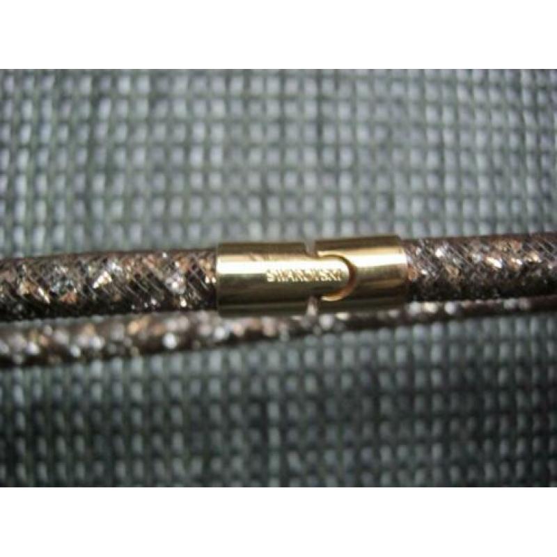 Stardust Swarovski Ketting/Dubbele Armband brown/bruin.