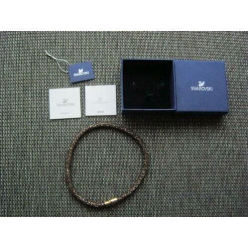 Stardust Swarovski Ketting/Dubbele Armband brown/bruin.