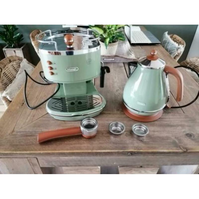 Delonghi retro set groen.