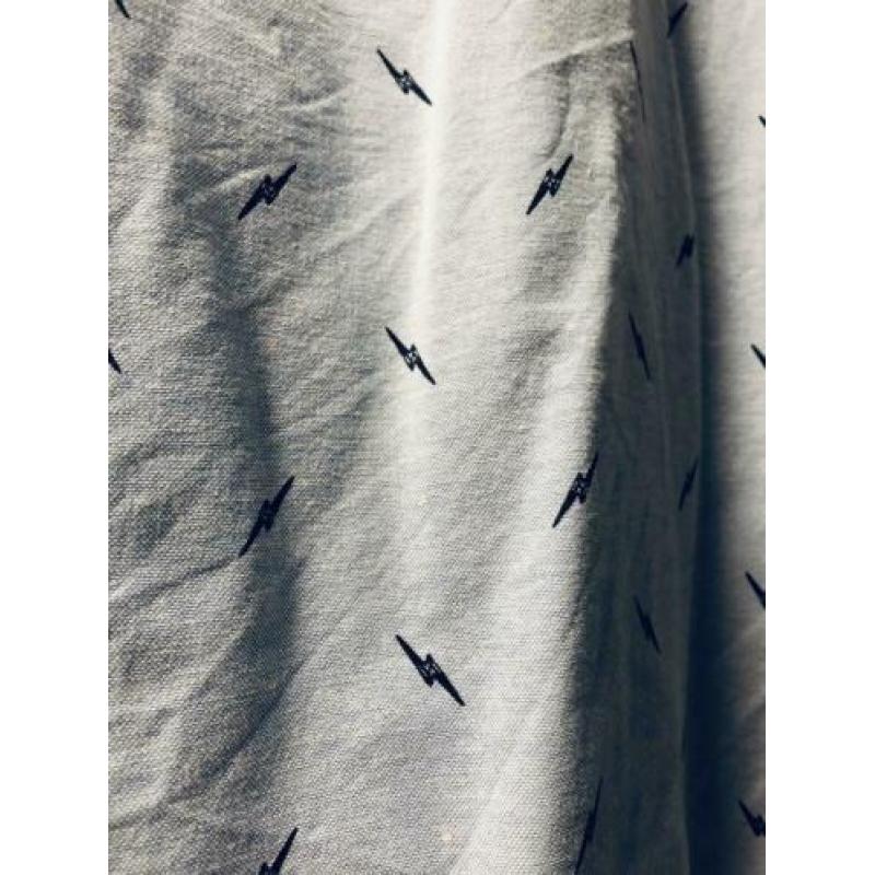Zara Man overhemd slimfit, lichtblauw met print, maat M