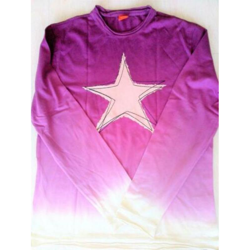 BOSS ORANGE Paars shirt met lange mouwen maat L